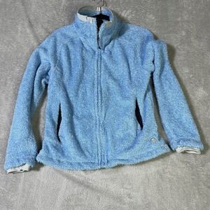Mountain Hardwear Jacket Womens‎ Small Blue Poodle Zip Up Pockets Fleece Hiking